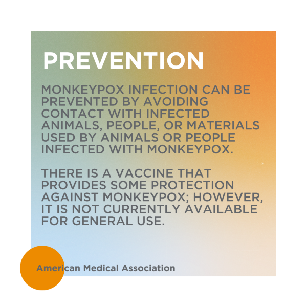 Avoid contact with infected people, animals or materials. There is a vaccine that provides some protection; however, it is not currently available for general use.