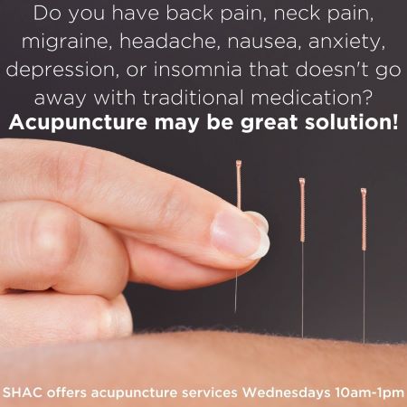 Acupuncture can help treat pain, anxiety, headaches, etc.