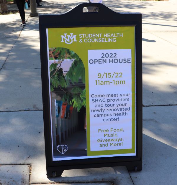 Open House poster is displayed on the Cornell Mall.