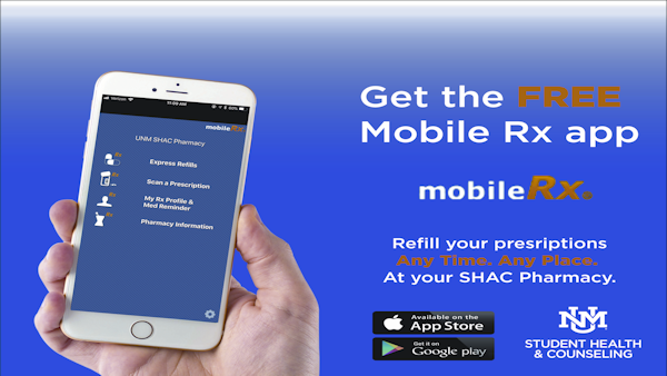 Refill prescriptions any time, any place. Get the FREE Mobile Rx App: mobileRx. Available on Apple App Store or Google Play.