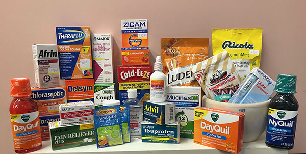 SHAC Pharmacy has a variety of OTC items for cough and cold symptoms.